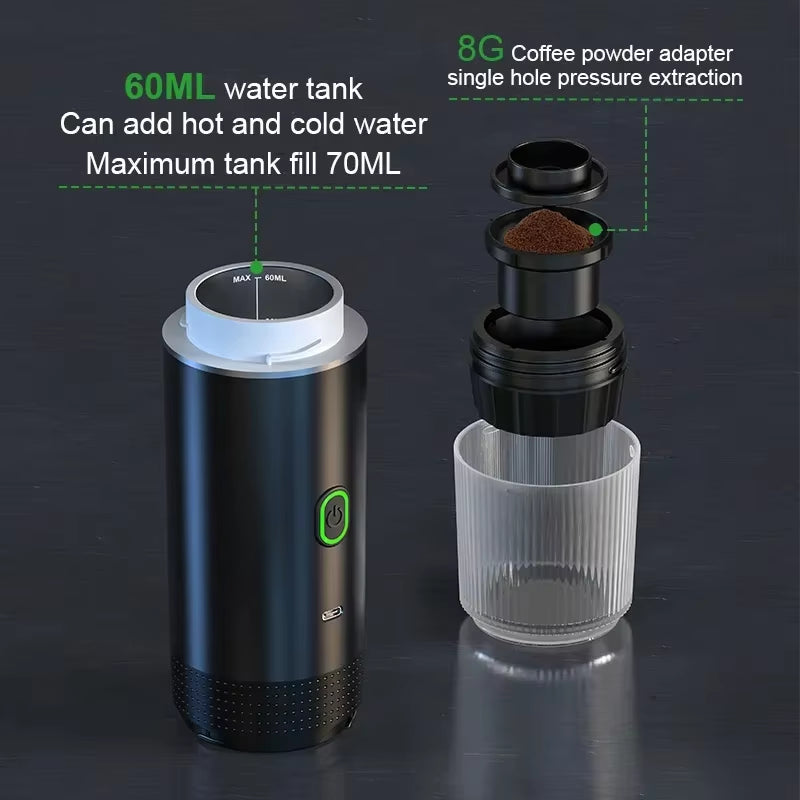 Denokin TravelPro 3-in-1 Portable Espresso Machine