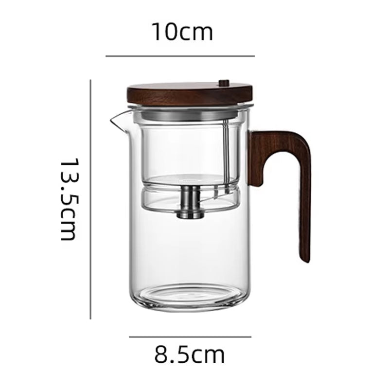 ZenPour™ – Magnetic Glass Teapot with Tea–Water Separation