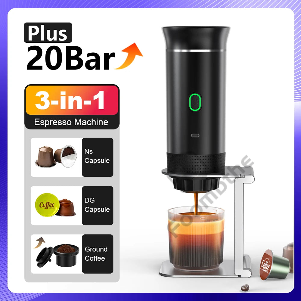 Denokin TravelPro 3-in-1 Portable Espresso Machine