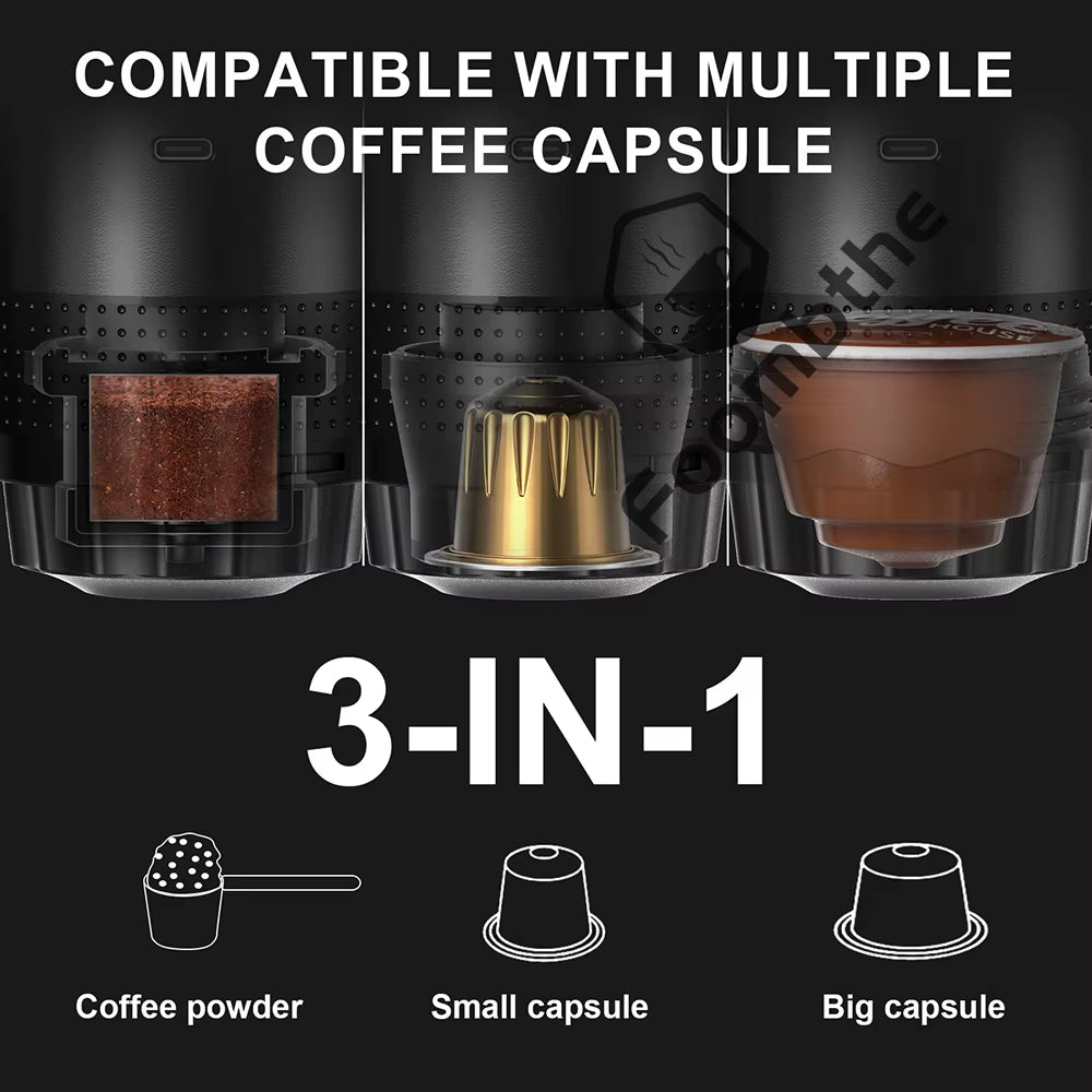 Denokin TravelPro 3-in-1 Portable Espresso Machine
