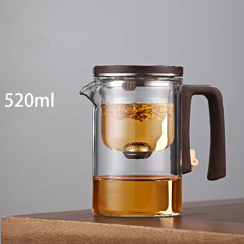 ZenPour™ – Magnetic Glass Teapot with Tea–Water Separation
