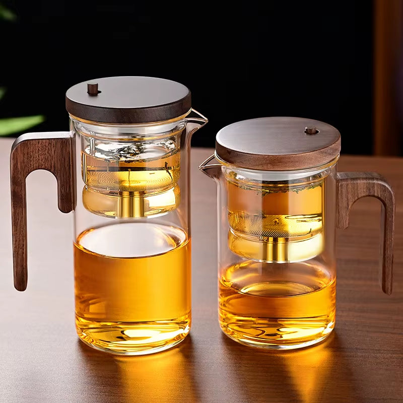 ZenPour™ – Magnetic Glass Teapot with Tea–Water Separation