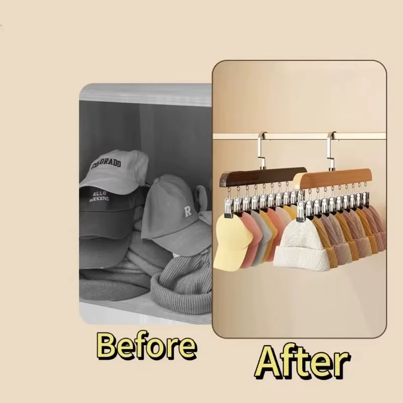 HangMate™ – Wooden Cap & Closet Organizer