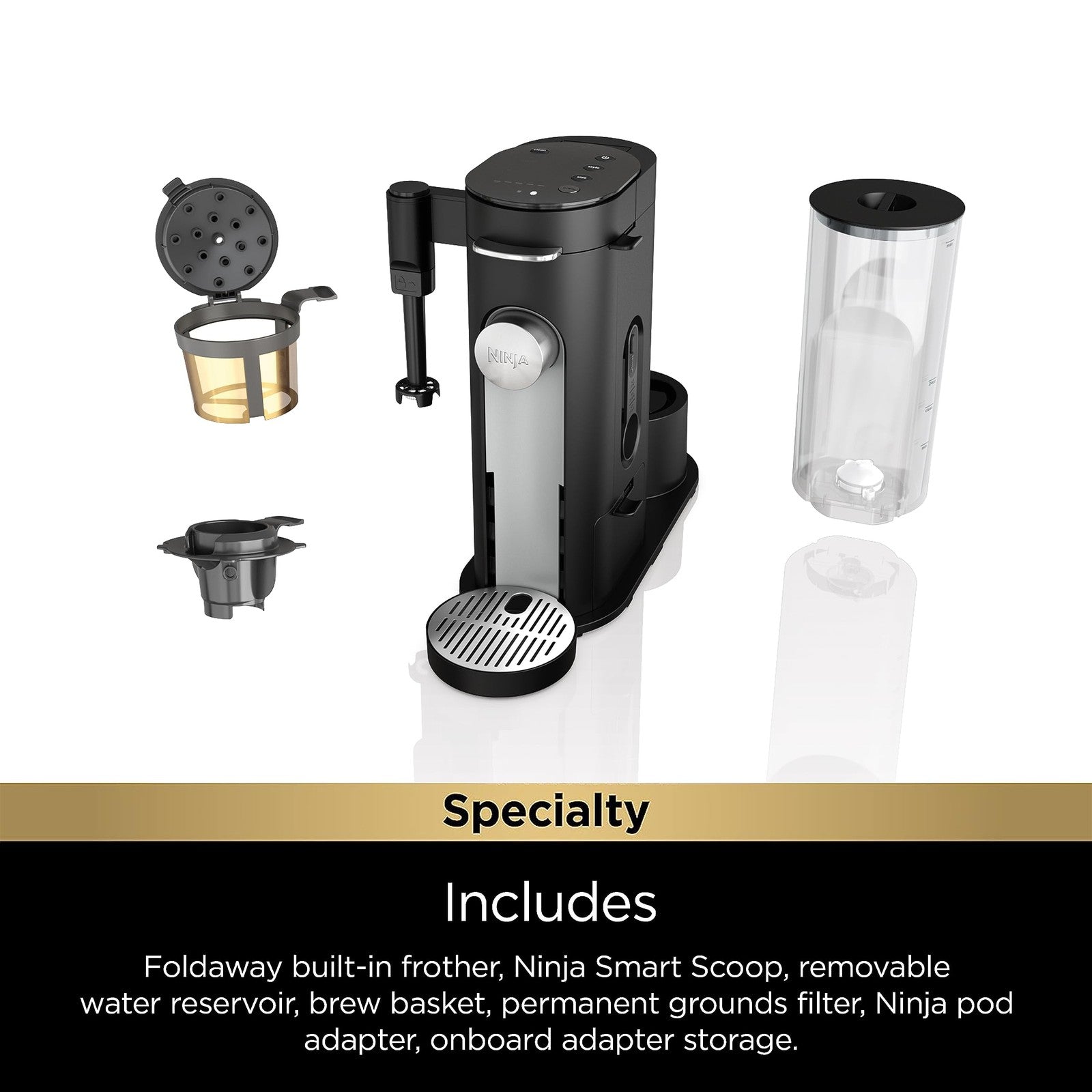 BrewMaster™ – Ninja Single Serve Coffee Maker with Frother