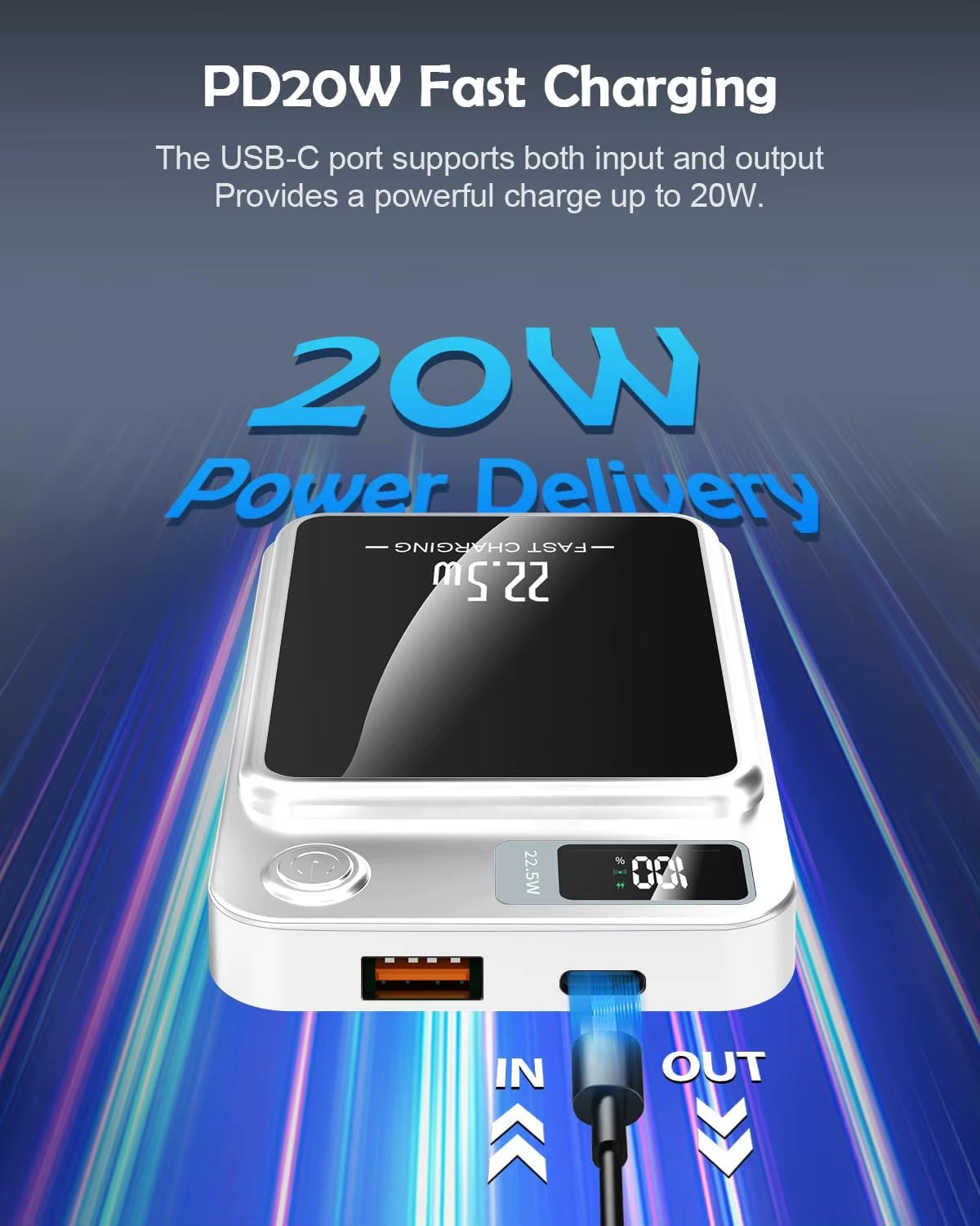 MagCharge™ – 10000mAh Magnetic Wireless Power Bank