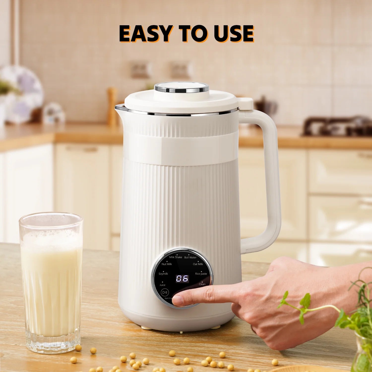 TWOMEOW Nut Milk Maker – 8-in-1 Stainless Steel Plant-Based Beverage Machine