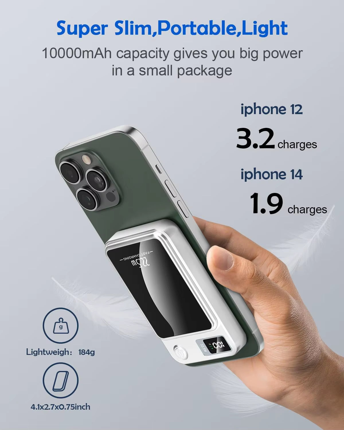 MagCharge™ – 10000mAh Magnetic Wireless Power Bank