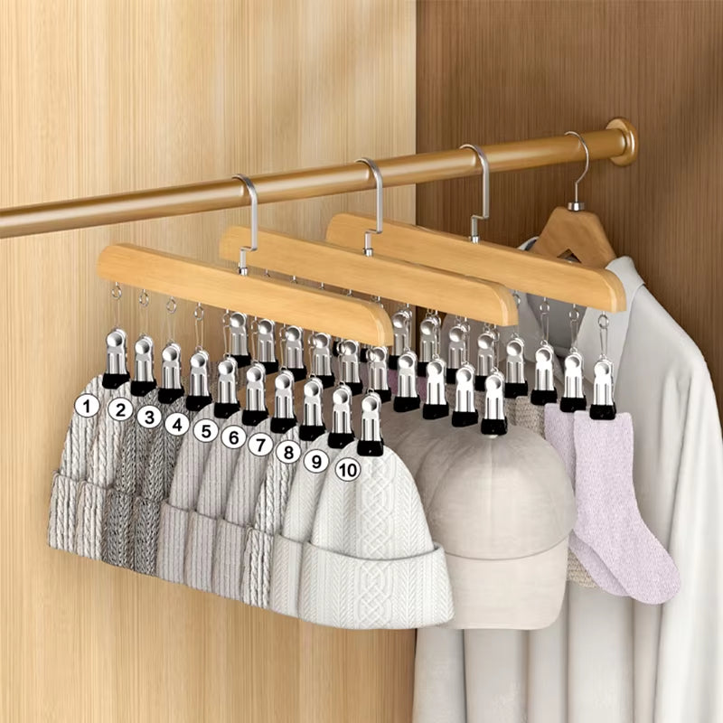 HangMate™ – Wooden Cap & Closet Organizer