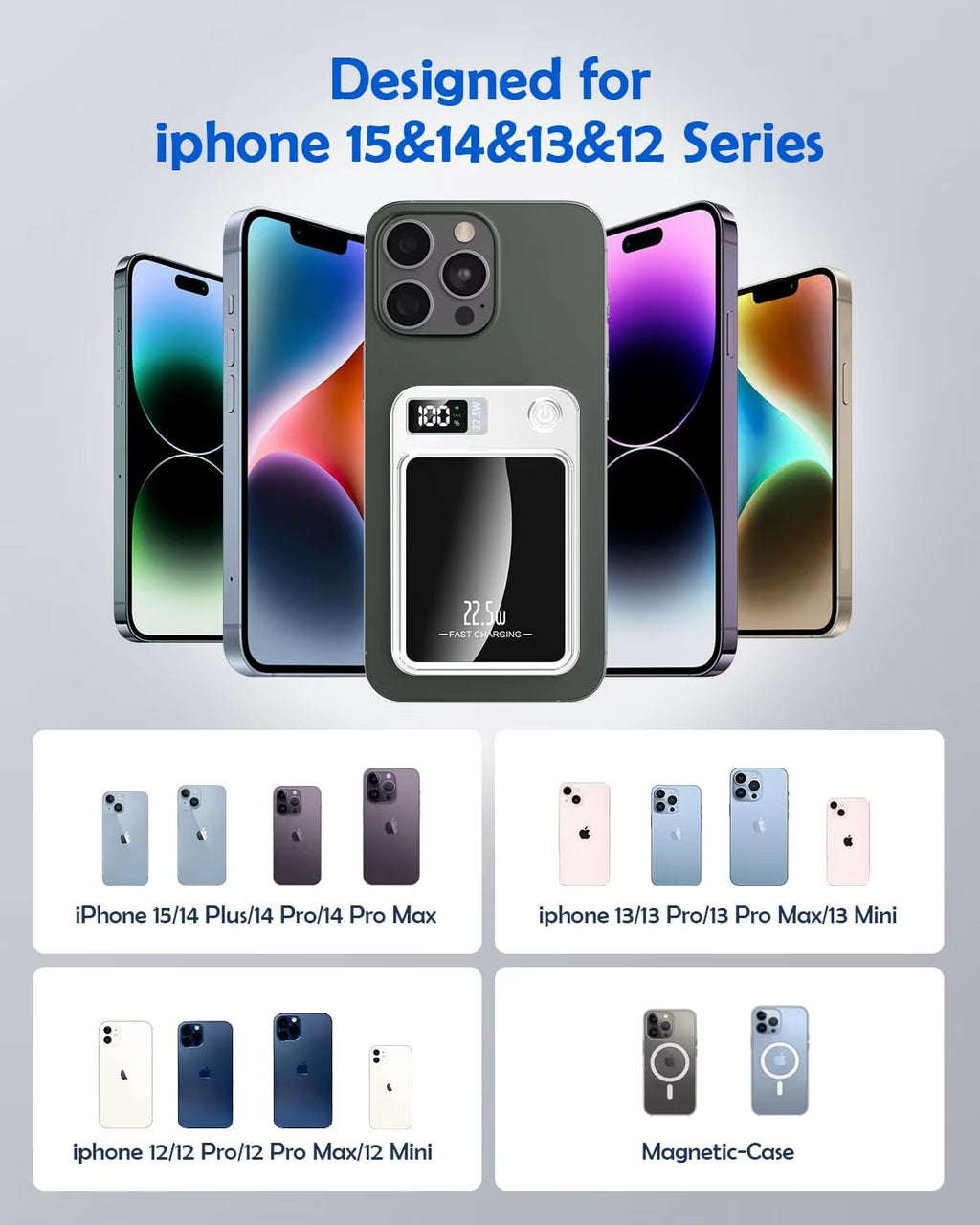 MagCharge™ – 10000mAh Magnetic Wireless Power Bank